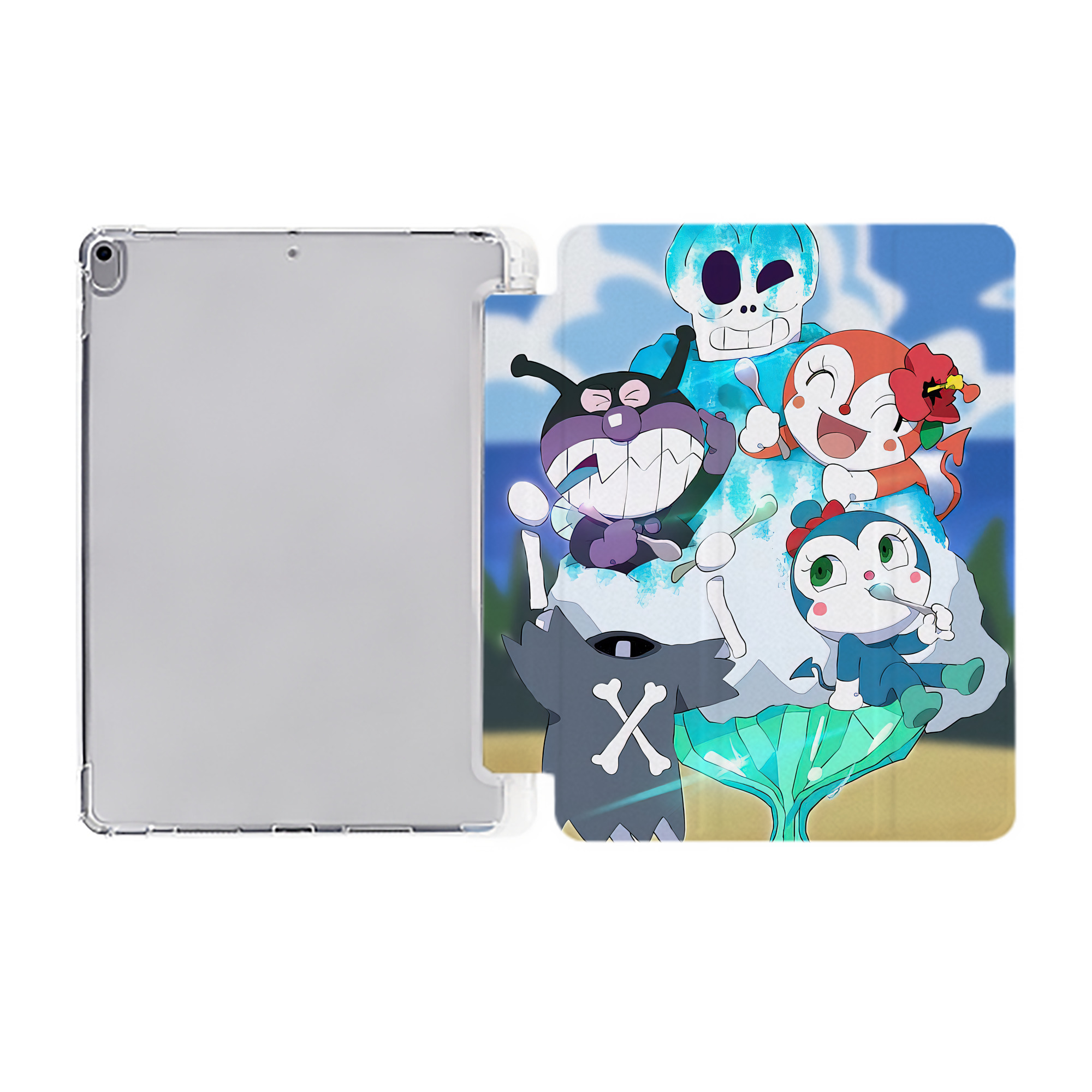 （画像用） アンパンマン Anpanman IPad ケース ペン収納付き 三つ折りスタンド PUレザー×シリコン 対応機種9.5/10.5/10.9インチ